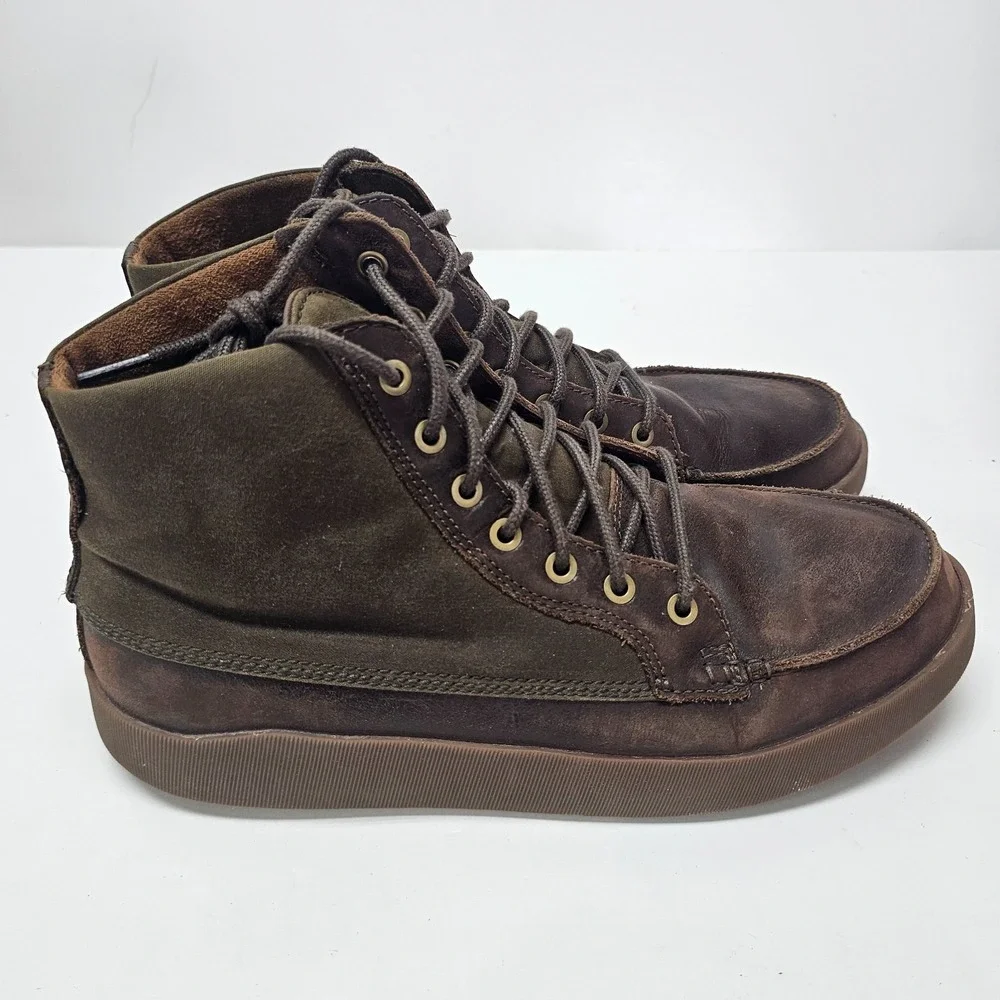 Olukai Molina Casual Comfort Chukka Ankle Boots Dark Wood Brown Size 11